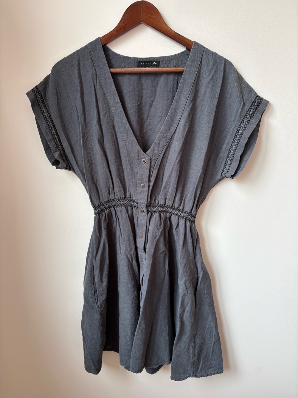 Rusty Gray Textured Lightweight Dress